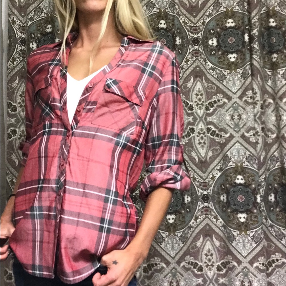 Light weight flannel button up NWOT